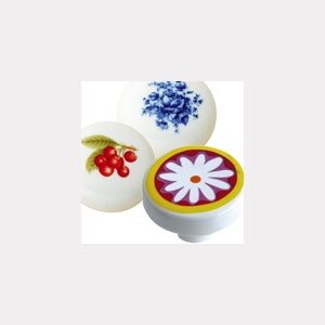 PORCELAIN KNOBS WITH DECAL