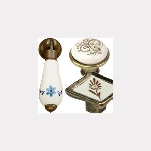 CLASSIC PORCELAIN KNOBS WITH METAL
