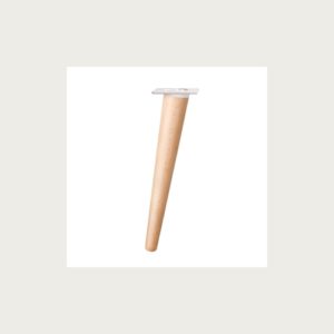 CONICAL INCLINED LEG 300MM WOOD VARN. -WHITE PLATE