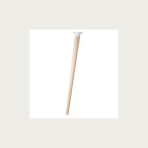 CONICAL INCLINED LEG 710MM WOOD RAW - WHITE PLATE