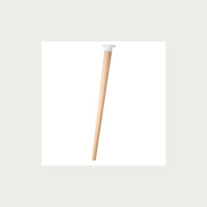 CONICAL INCLINED LEG 710MM WOOD VARN. -WHITE PLATE