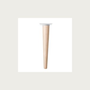 CONICAL STRAIGHT LEG 300MM WOOD RAW - WHITE PLATE