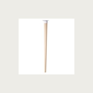 CONICAL STRAIGHT LEG 710MM WOOD RAW - WHITE PLATE