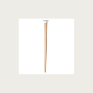CONICAL STRAIGHT LEG 710MM WOOD VARN. -WHITE PLATE