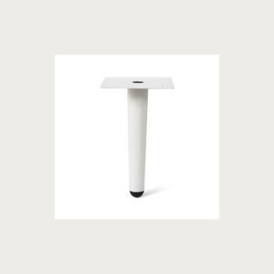 METAL CONICAL LEG STRAIGHT 150MM WHITE FINISH