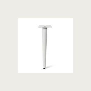METAL CONICAL LEG STRAIGHT 300MM WHITE FINISH