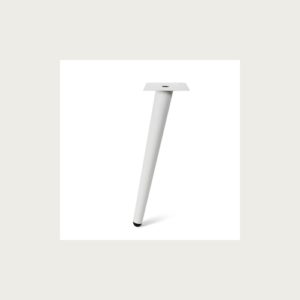 METAL CONICAL LEG INCLINED 300MM WHITE FINISH