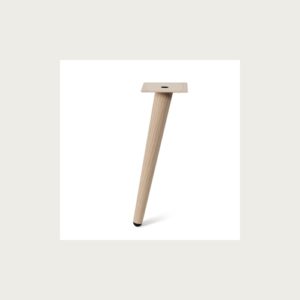 METAL CONICAL LEG INCLINED 300MM NATURAL BEECH FINISH