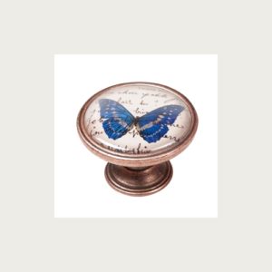 KNOB 37MM ANTIQUE COPPER BUTTERFLY 2