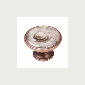 BOUTON 37MM VIEUX CUIVRE COQUILLE 2