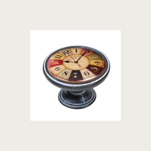 KNOB 37MM WASHED RUST COLOURED CLOCK
