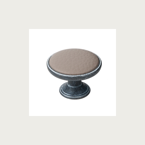 METAL KNOB 37MM WASHED RUST-SYNTHETIC LEATHER MINK