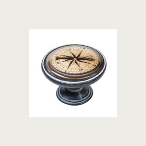 KNOB 37MM WASHED RUST COMPASS 1