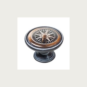 KNOB 37MM WASHED RUST COMPASS 2