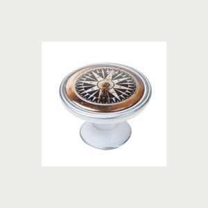 KNOB 37MM PATINATED SILVER COMPASS 2