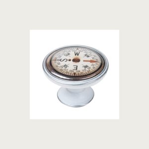 KNOB 37MM PATINATED SILVER COMPASS 3