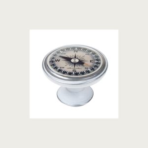 KNOB 37MM PATINATED SILVER COMPASS 4