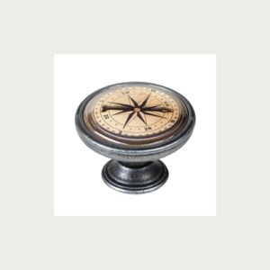 KNOB 37MM OLD SILVER COMPASS 1