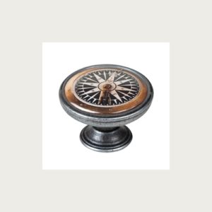 KNOB 37MM OLD SILVER COMPASS 2