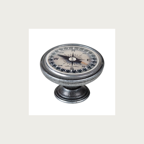 KNOB 37MM OLD SILVER COMPASS 4