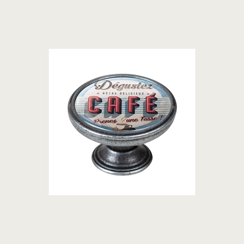 KNOB 37MM OLD SILVER CAFE