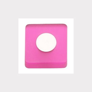 PINK FURNITURE KNOB WITH DULL CHROME FITTING YOUTH DESIGN