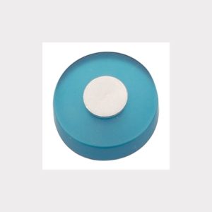 BLUE METACRYLATE WITH DULL CHROME FURNITURE KNOB YOUTH DESIGN