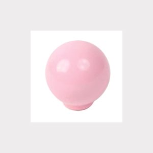 BALL ABS 29MM PINK SHINY FINISH FURNITURE KNOB YOUTH DESIGN