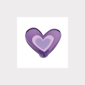 PURPLE HEART - METHACRYLATE WITH SERIGRAPHY FURNITURE KNOB YOUTH DESIGN