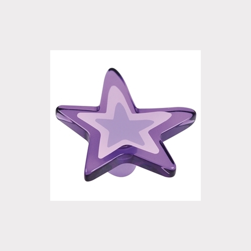 PURPLE STAR - METHACRYLATE WITH SERIGRAPHY FURNITURE KNOB YOUTH DESIGN