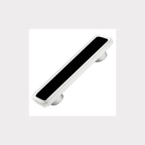 METHACRYLATE FURNITURE HANDLES WITH BLACK RESIN. CHROME BASES