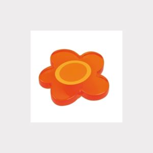 ORANGE FLOWER - METHACRYLATE WITH SERIGRAPHY FURNITURE KNOB