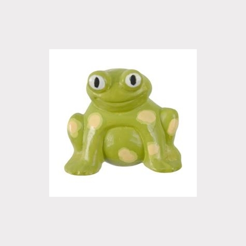 FROGGY FURNITURE KNOB. HAND PAINTED RESIN