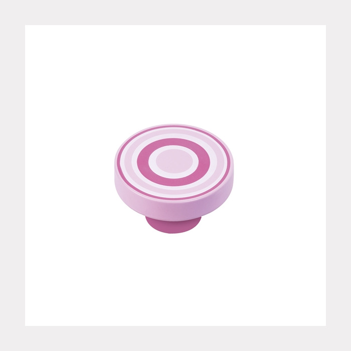BOUTON ABS CERCLES ROSE-MAGENTA