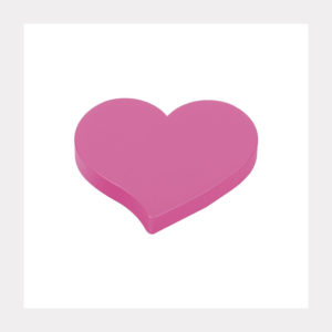 BOUTON COEUR ABS MAGENTA