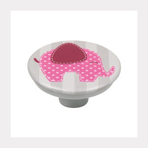 KNOB ABS WITH DESIGN PINK ELEPHANT GREY BASE