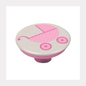 KNOB ABS WITH DESIGN PINK BUGGY GREY BASE