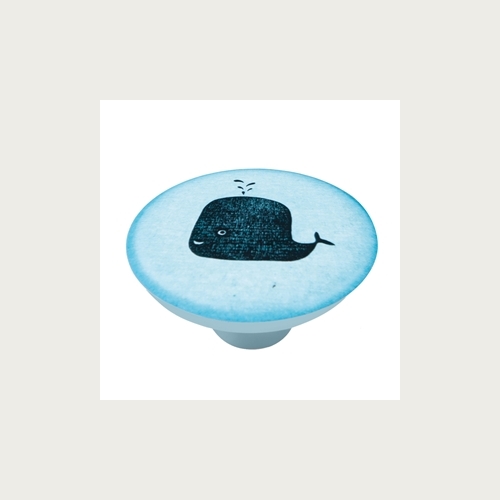KNOB 50MM ABS WITH DESIGN WHALE