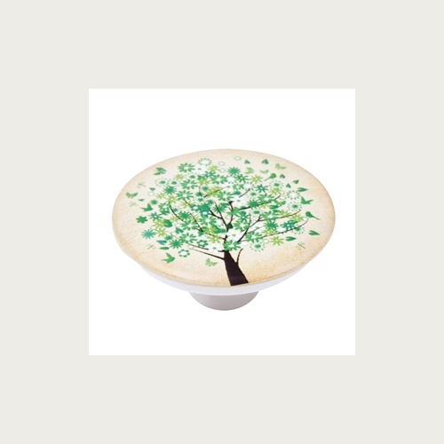 KNOB 50MM ABS WITH DESIGN GREEN TREE