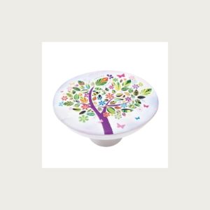 KNOB 50MM ABS WITH DESIGN COLOURED TREE