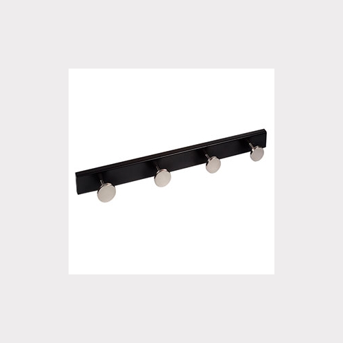 LACQUERED  HANGER BLACK  KNOBS STAINLESS LOOK BASE WOOD