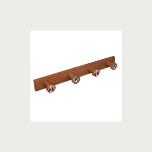 HANGER 4 KNOBS OLD CHERRY COLOURED WOOD BOHEMIAN