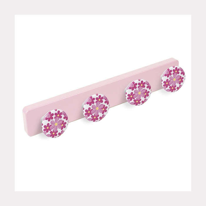 HANGER ABS PINK COLOUR  KNOBS PINK FLOWERS