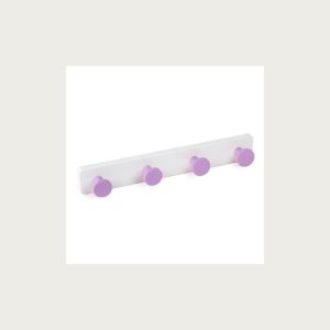 HANGER 4 ABS KNOBS LILAC - WHITE ABS BASE
