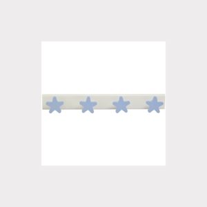 HANGER - 4 BLUE STARS LACQUERED WOOD - WHITE BASE BABY BEDROOM