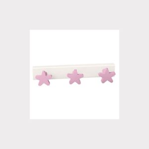 HANGER  STARS PINKS LACQUERED  WOOD