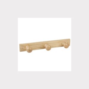 HANGER 3 KNOBS PINE LACQUERED NATURAL