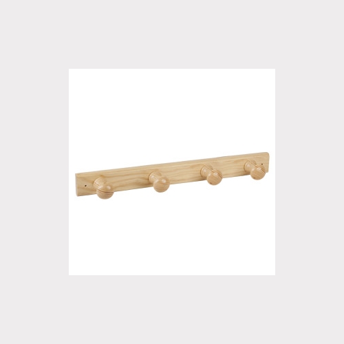 HANGER 4 KNOBS PINE LACQUERED NATURAL