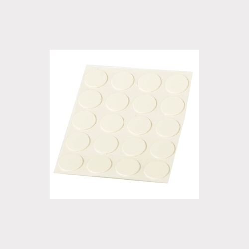 SET OF 20 SCREW ADHESIVE COVER CAPS IVORY WHITE 13MM