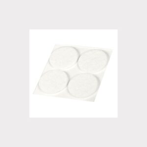 SET OF 4 ROUND WHITE ADHESIVE FELTS 35MM FOR FURNITURE CHAIR TABLE LEGS